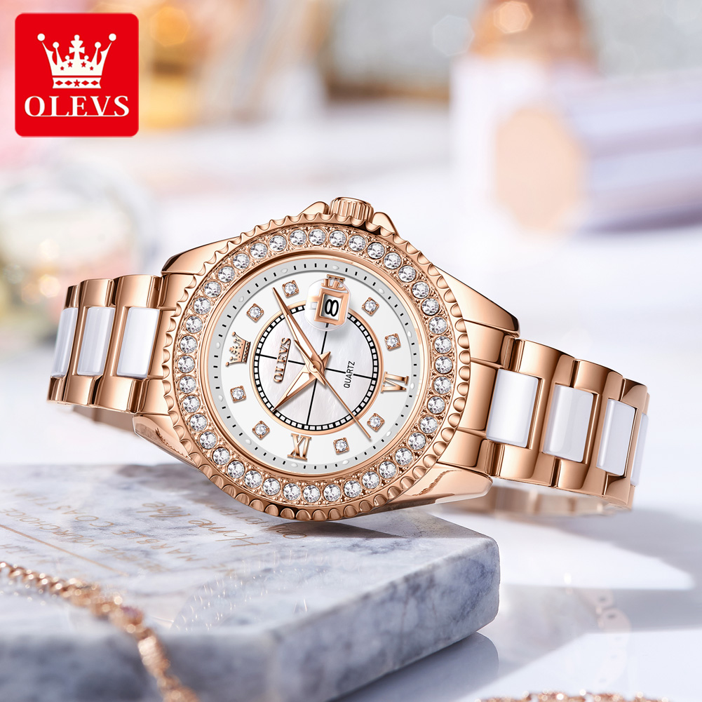 Luxury Ceramic Watch - Relógio de Luxo Feminino OLEVS 3685
