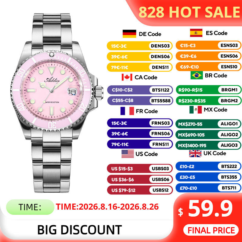 Luxury Ceramic Watch - Relógio Feminino ADDIES 36mm 50m à