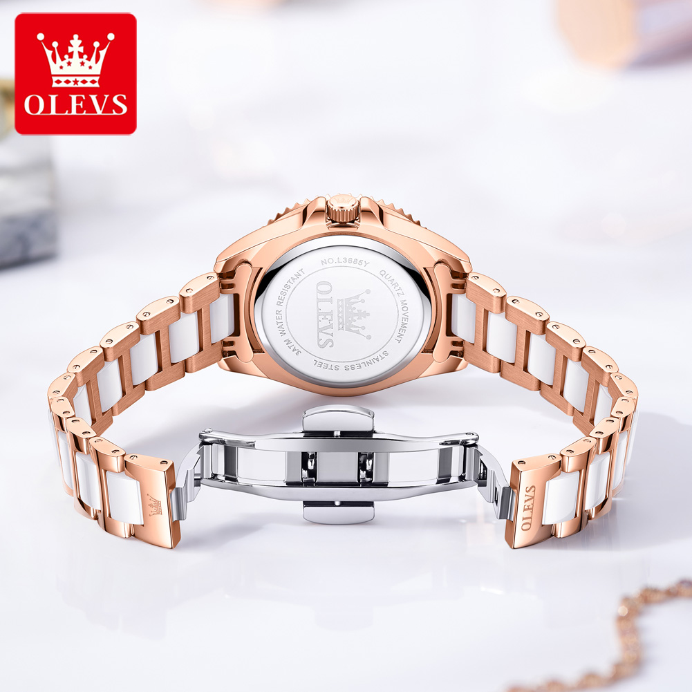 Relógio de Luxo Feminino OLEVS - Luxury Ceramic Watch avaliação e preço