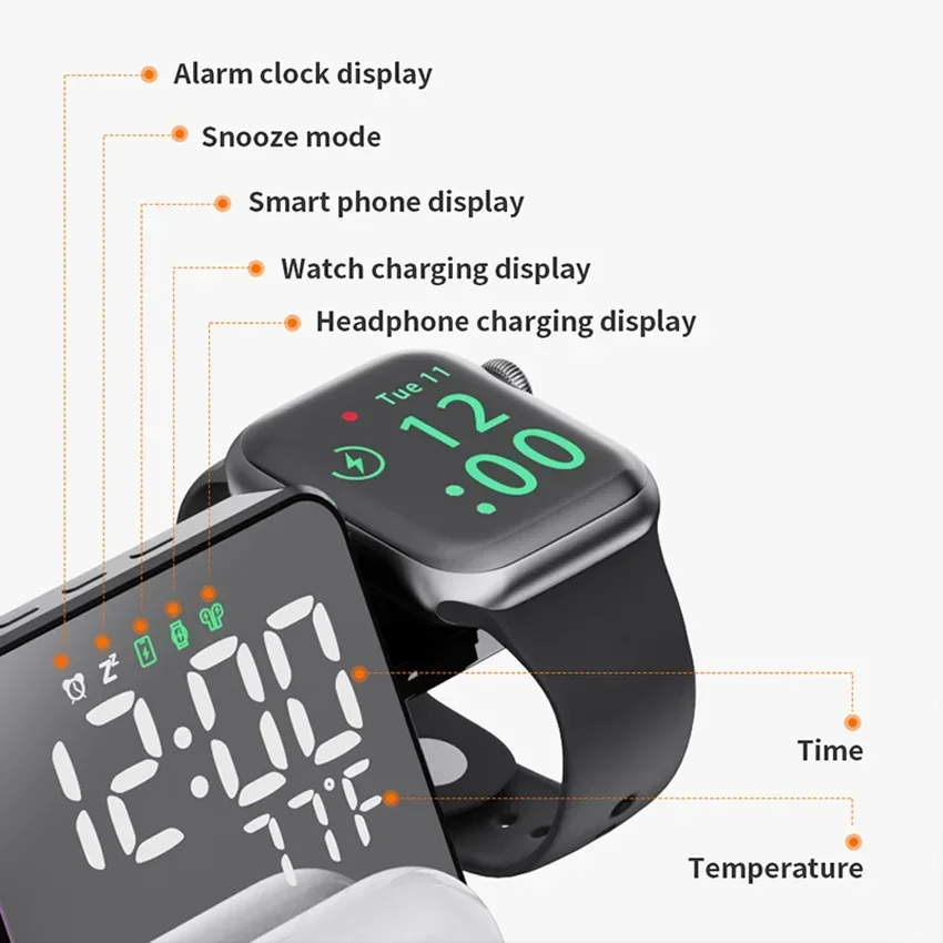 Carregador sem fio despertador - Iwatch Smartwatch avaliação e preço