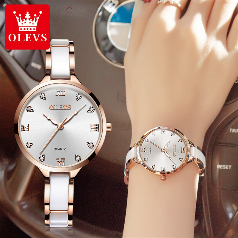Olevs nova moda feminina relóg - Luxury Ceramic Watch avaliação e preço