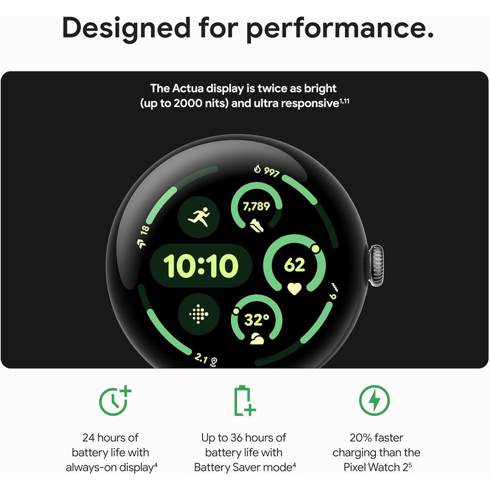 Pixel Watch 3 (45mm) 2024 el - - Smartwatch El avaliação e preço